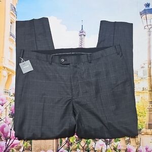 Indochino Charcoal Plaid Dress Pants Size‎ 38x30 NWT